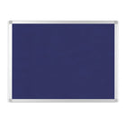 MasterVision Ayda Felt Bulletin Board - Aluminum Frame - 36" H x 48" W - Blue-Self-healing blue fabric will not show pinholes for long-lasting use