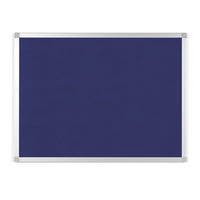 MasterVision Ayda Felt Bulletin Board - Aluminum Frame - 36" H x 48" W - Blue-Self-healing blue fabric will not show pinholes for long-lasting use