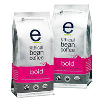 Ethical Bean Bold Dark Roast Whole Bean Coffee - 12oz - 2 Pack-Fairtrade and Organic Certified