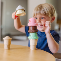 Melissa & Doug Scoop & Stack Icecream-Pretend play ice cream set for scooping and serving different "flavors" on wooden cones