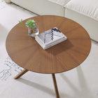 Modway Crossroads Round Wood Coffee Table - Walnut-Unique Intersecting Base