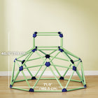 Qaba 6' Kids Geometric Playground Dome Climber - Green-Smooth edges create a safe play space for kids 