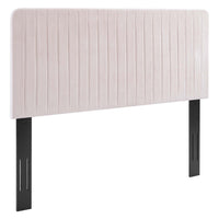 Modway Milenna Channel Tufted Performance Velvet King/California King Headboard - Pink-Channel Tufted King/California King Headboard