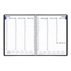 Blueline 2027 DuraFlex Weekly Planner - 10-3/4" x 8-1/2" - Black - Bilingual-Twin wire binding with DuraFlex textured 2-piece poly cover