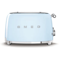 SMEG 4x4 4-Slice Toaster - Pastel Blue-6 different toasting levels for best results; defrost function; reheat function; bagel function to toast only one side of the slice