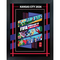 Kansas City 2026 FIFA World Cup - Photoglass Framed - 20" x 26"-Officially licensed FIFA World Cup 2026 host city poster