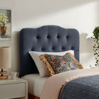 Modway Annabel Premium Linen Blend Twin Headboard - Denim-Wood Blend Frame