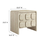 Modway Toscana 2-Drawer Nightstand - Travertine-Paper Laminate
