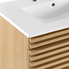 Modway Render 30" Wall-Mount Bathroom Vanity - Oak/White-Fixtures Not Included