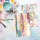 Blueline 13 Months Weekly/Monthly Academic Planner - July to July - 8" H x 5" W - Splash Design - Bilingual-Contacts section