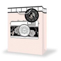 Millbrook Studios Gift Bags - Medium - Camera - 12 Pack (47548)-9" x 4" x 7"