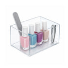 Azar Small Stackable Plastic Storage Bin - 2.5" x 4.25" - Clear - 4 Pack-4