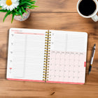 BrownTrout 2026 18-Month Weekly Desk Planner with Foil Stamped Cover - Crackled Blush - 6" x 7.75"-Portability - Great to keep at your desk with plenty of room inside to keep important notes, also compact enough to take with you wherever you go