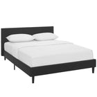 Modway Anya Full Bed - Black-Padded Vinyl Headboard