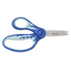 Fiskars Left-Handed Pointed-Tip Kids Scissors - 5" - Blue-Reversed safety-edge blades are specifically designed for left-handed kids, feature a safer blade angle and pointed tip for precise cutting