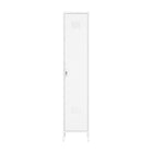 Manhattan Comfort Naomi 15" Modern Single Locker Storage Cabinet - White-Modern Single Locker Style Storage Cabinet Perfect for Garage Use