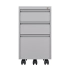 Ceha MDG Series Box-Box-File Mobile Pedestal - Metal Grey-Versatile Filing: 100% extractable drawers support letter- or legal-sized files for easy access.