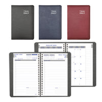 Blueline 2027 Net Zero Carbon Daily Planner with Twin-Wire Binding - 8" x 5" - Assorted Colours - Bilingual-12-Month: January 2027 to December 2027