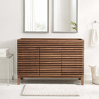 Modway Render 48" Double Sink Compatible Bathroom Vanity Cabinet - Walnut-Smooth Laminate