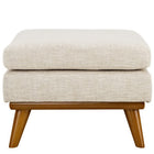 Modway Engage Upholstered Fabric Ottoman - Beige-Polyester Fabric Upholstery