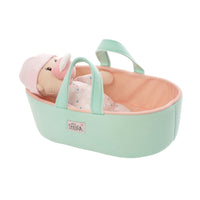 Manhattan Toy Love, Stella My First Doll & Bassinet - Peach-Comes with a magnetic pacifier and soft bassinet