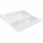 JAM Paper Plastic 2 Pocket Envelopes, VELCRO Brand Closure, Letter Booklet, 9.75 x 13, Clear Poly, 10 Pack (B35218bg)-1" expansion