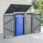 Outsunny 5ft x 3ft Garden Storage Shed-Galvanized steel frame provides a long-lasting structure
