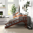 PawHut 60" L Wooden Large Dog Ramp - Brown-Suitable for pets under 66 lbs.(30 kg), especially senior dogs 