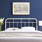 Modway Alessia Metal King Headboard - White-Powder Coated Iron Construction