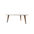 Manhattan Comfort Utopia 11.81" Triangle Coffee Table, White (89251)-Lacquered Triangular Shaped Top