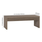 Hudson&Canal Lawrence 48"W Rectangular Coffee Table - Antiqued Grey Oak-9