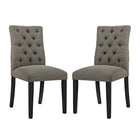 Modway Duchess Fabric Dining Chair - Granite - 2 Pack-Dense Foam Padding for Comfort