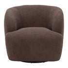 Zuo Govan Swivel Chair - Brown-Shearling style fabric