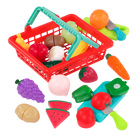 Battat Velcro Food in Basket-37-Piece Food Playset: This toy food basket is filled with everything a little chef needs to prepare an imaginary homemade feast
