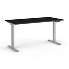 Humanscale EFloat Go 2.0 Sit/Stand Table - 30" x 58" - Black Laminate Surface/Silver Base-Custom-designed motors in every leg make eFloat Go 2.0 one of the quietest tables available today