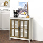 HOMCOM 31.5" L Kitchen Sideboard - White-Made of particleboard for sturdiness and easy cleaning