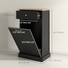HOMCOM 10 Gallon Tilt Out Trash Sideboard Buffet Cabinet with Hidden Bin & Drawer - Black-Particle board tabletop brings modern and natural style to your house 