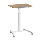 Seville Classics 25.6" W airLIFT Pneumatic Tilting Mobile Desk Cart - Natural Wood-10