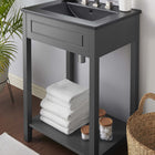 Modway Altura 24" Bathroom Vanity - Grey/Black-8-Inch Centerset Holes