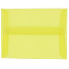 JAM Paper A2 Translucent Vellum Invitation Envelopes - 4.375" x 5.75" - Primary Yellow - 25 Pack (PACV606)-Color: Primary Yellow 