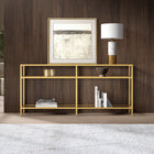 Hudson&Canal Sivil 64"W Console Table - Brass-Clean with a soft, dry cloth and no harsh chemicals or abrasive cleaning materials