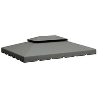 Outsunny 13' L x 10' W Gazebo Replacement Canopy Top - Light Grey-ONLY fit Outsunny 12.8' x 9.8' (3.9 x 2.9 m) gazebo SKU:01-0870,84C-101,84C-101CG,84C-144,84C-144CW