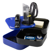 JAM Paper Desk Organizer Supply Set - 4 x 4 x 3.5 - Swivel - Blue-Colour: Blue