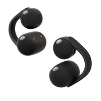 Sony LinkBuds Clip Truly Wireless Open Earbuds - Black-Open ear listening with all-day comfort - Experience true open ear freedom—hear your music and the world around you without ever tuning out. The ergonomic, feather-light design and customizable Air Fitting Cushions ensure lasting comfort, so you can wear LinkBuds Clip earbuds all day long.