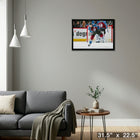 Nathan Mackinnon Colorado Avalanche Passing - Framed Canvas - 31" x 22"-Ready to hang - arrives fully assembled