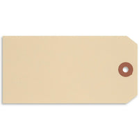 Merangue Shipping Tags, 5 1/4" x 2 5/8", 1000 Pack-Manilla shipping tags with reinforced hole for strength and durability.