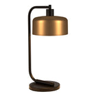 Hudson&Canal Cadmus 20.5" Tall Table Lamp with Metal Shade - Blackened Bronze/Brass/Brass-Paired with a brass bell metal shade