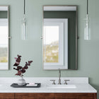 Modway Skylark Pendant Light - Clear/Polished Nickel-Round Ceiling Canopy