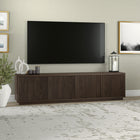 Hudson&Canal Hanson TV Stand for TV's up to 85" - Alder Brown-Features easy assembly