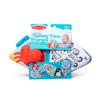 Melissa & Doug Ocean Tummy Time Triangle-3 engaging and multi-sensory double-sided fold-out cloth panels lie flat or connect to stand up in a pyramid for baby's tummy play to help boost developmental skills